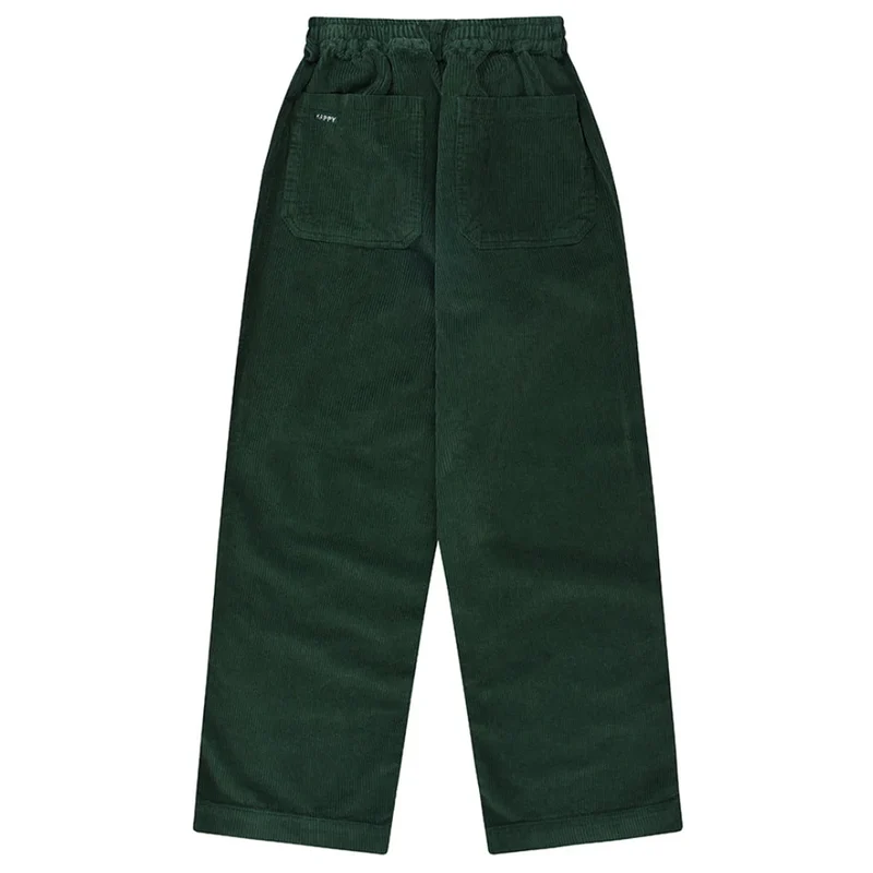 One Tuck Fatigue Corduroy Pants - Forest