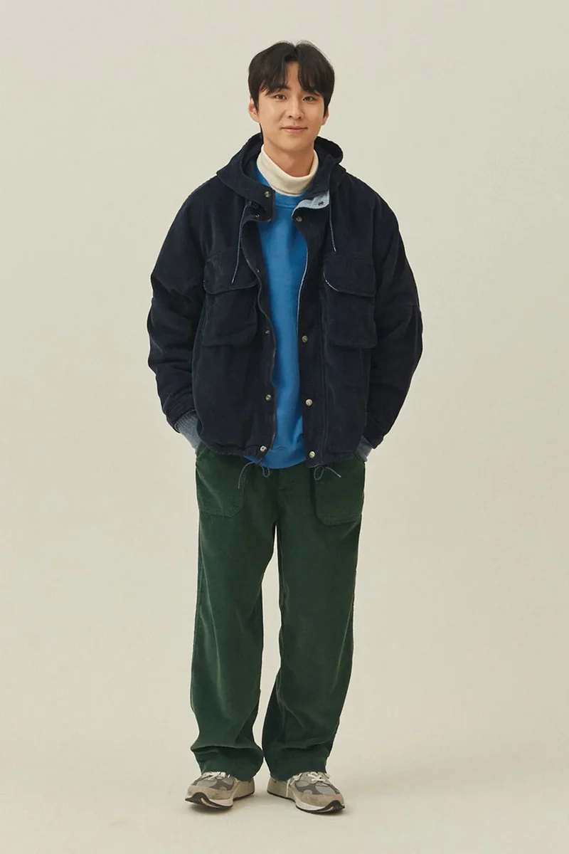 One Tuck Fatigue Corduroy Pants - Forest