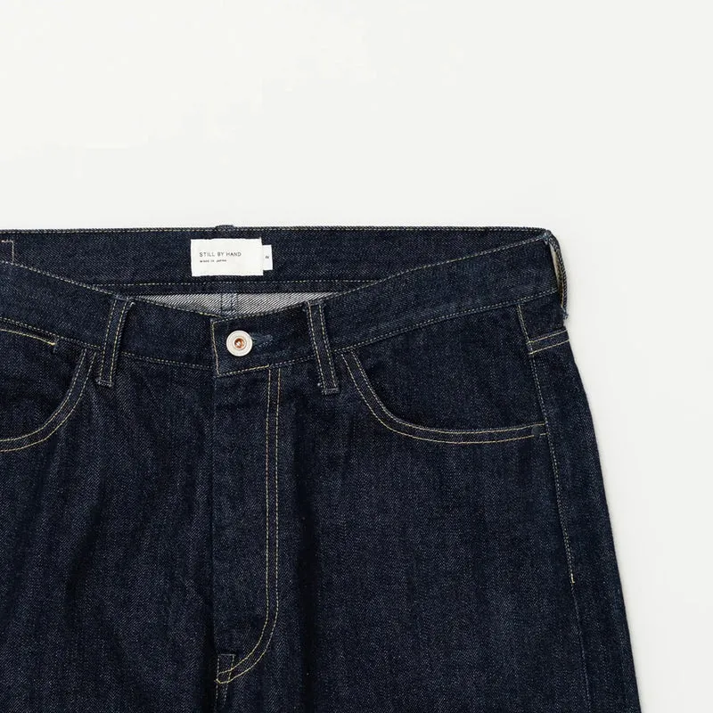 5 Pocket Denim Pants - Navy