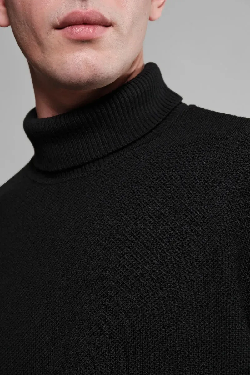 Youri Pull Col Roulé - Noir