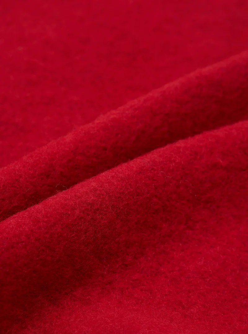 Wool Fleece Cardigan - Scarlet