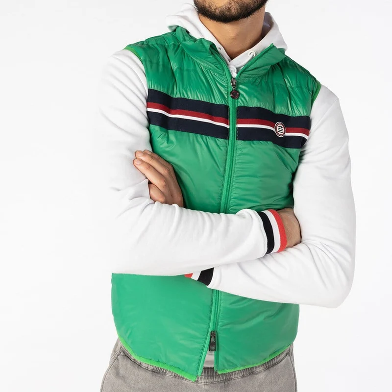 Doudoune sans manches vert gazon SBPLAY