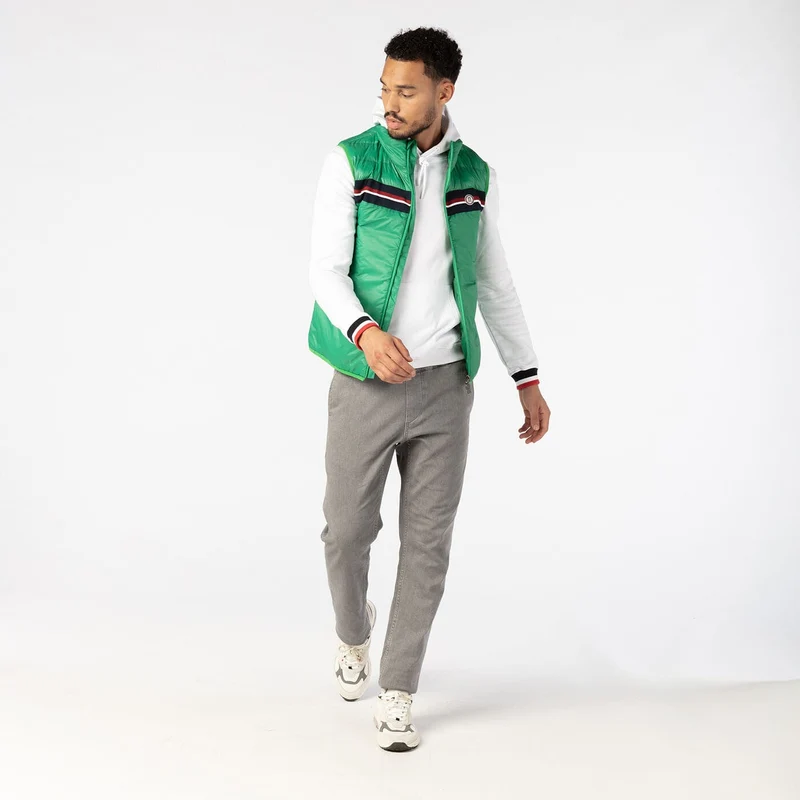 Doudoune sans manches vert gazon SBPLAY