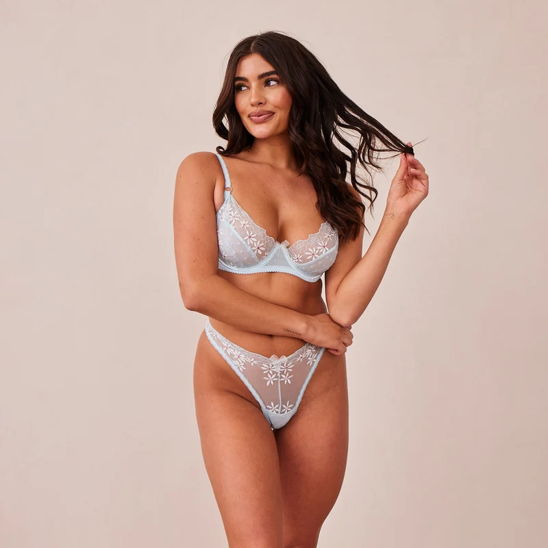 Fleur Balcony Soutien-Gorge - Bleu