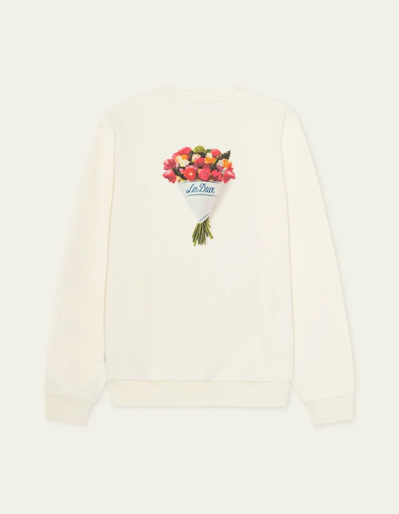 Les Deux Bouquet Sweatshirt Eggnog White
