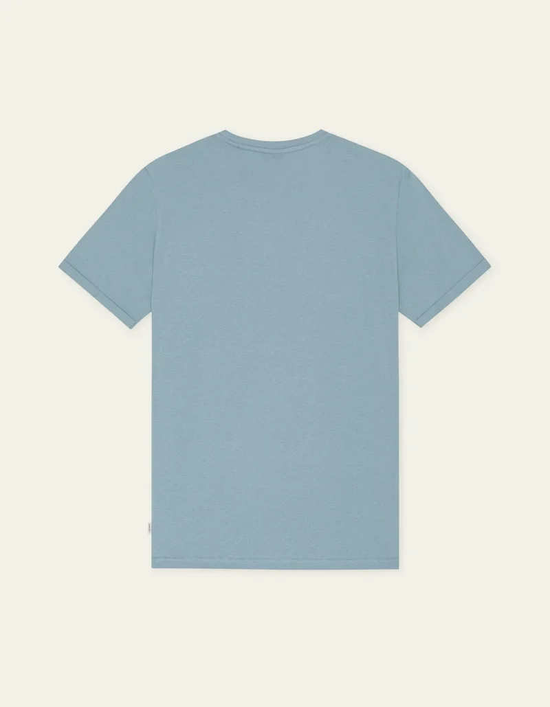 Les Deux Core Contrast T-Shirt Faded Denim Blue