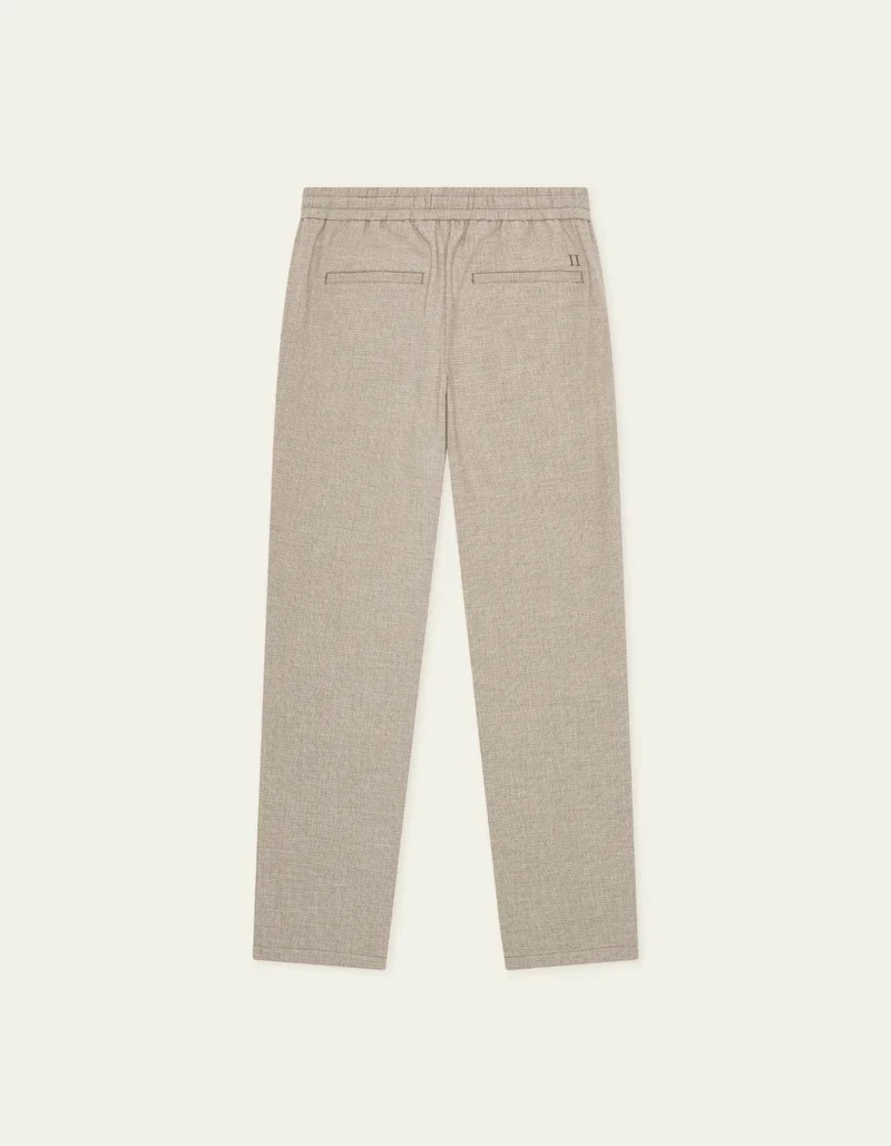 Les Deux Mini Check Drawstring Pants Bungee Cord Brown