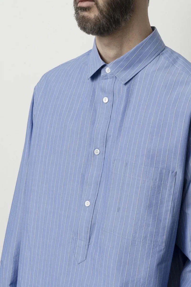 Striped Pullover Shirt - Blue stripe