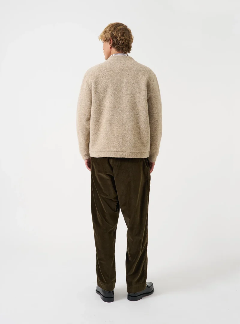 Wool Fleece Advance Cardigan - Fawn