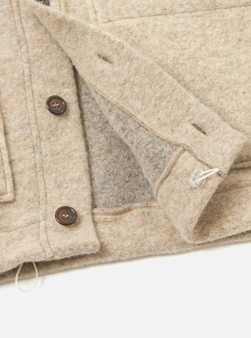 Wool Fleece Advance Cardigan - Fawn