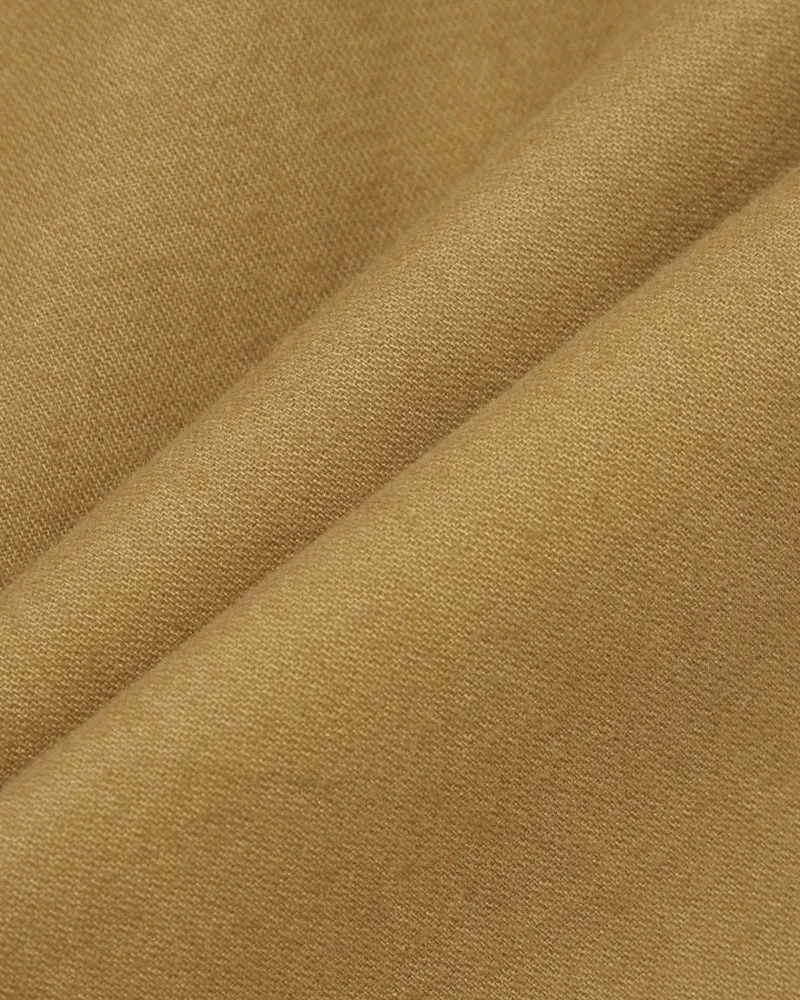 Brushed Moleskin Pleated Track Pant - Sand