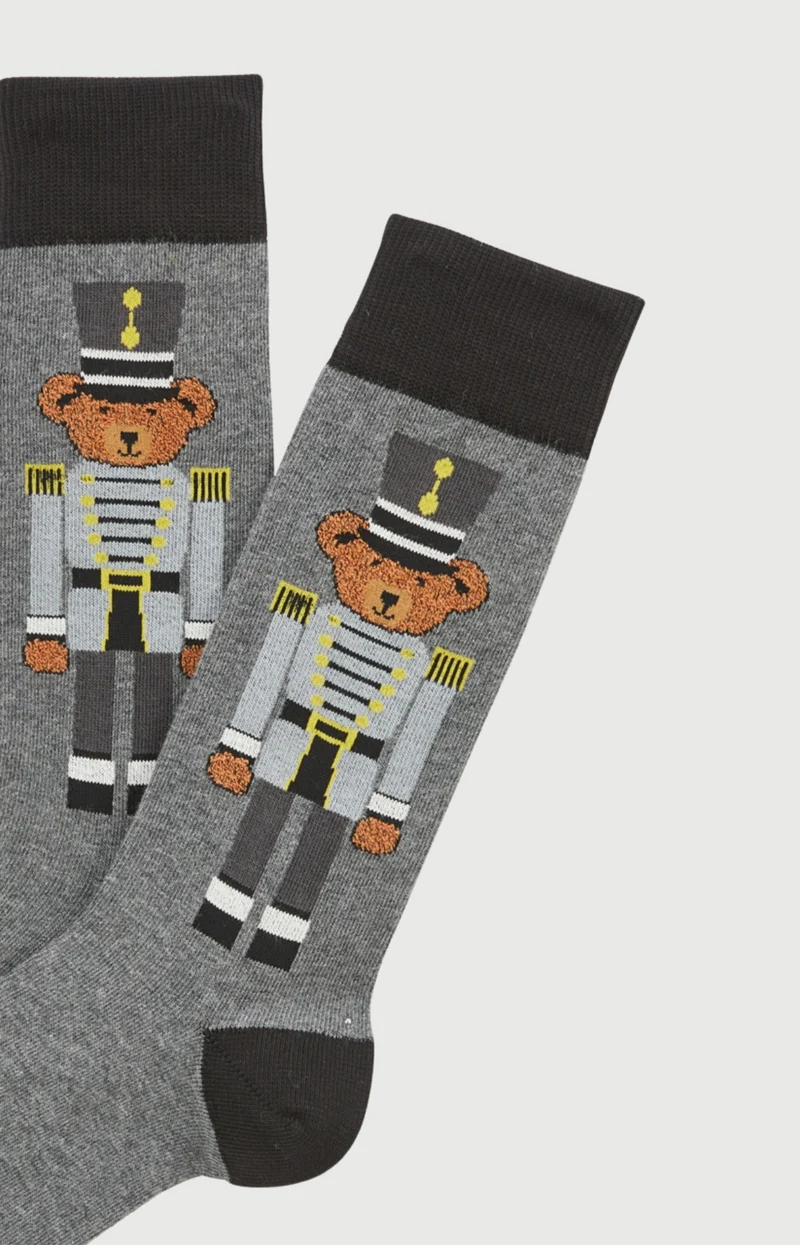Chaussettes en coton - Teddy Casse-noisette Gris