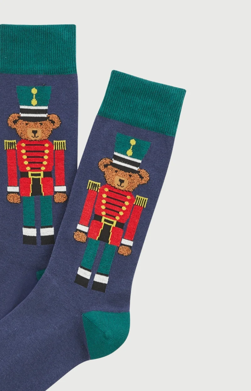 Chaussettes en coton - Teddy Casse-noisette Marine