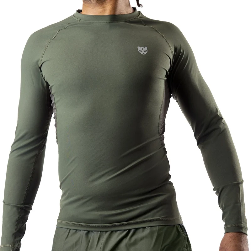 GAIDAMA MEN'S AVANT GARDE JIU JITSU RASHGUARD - LONG SLEEVE (SAGE)