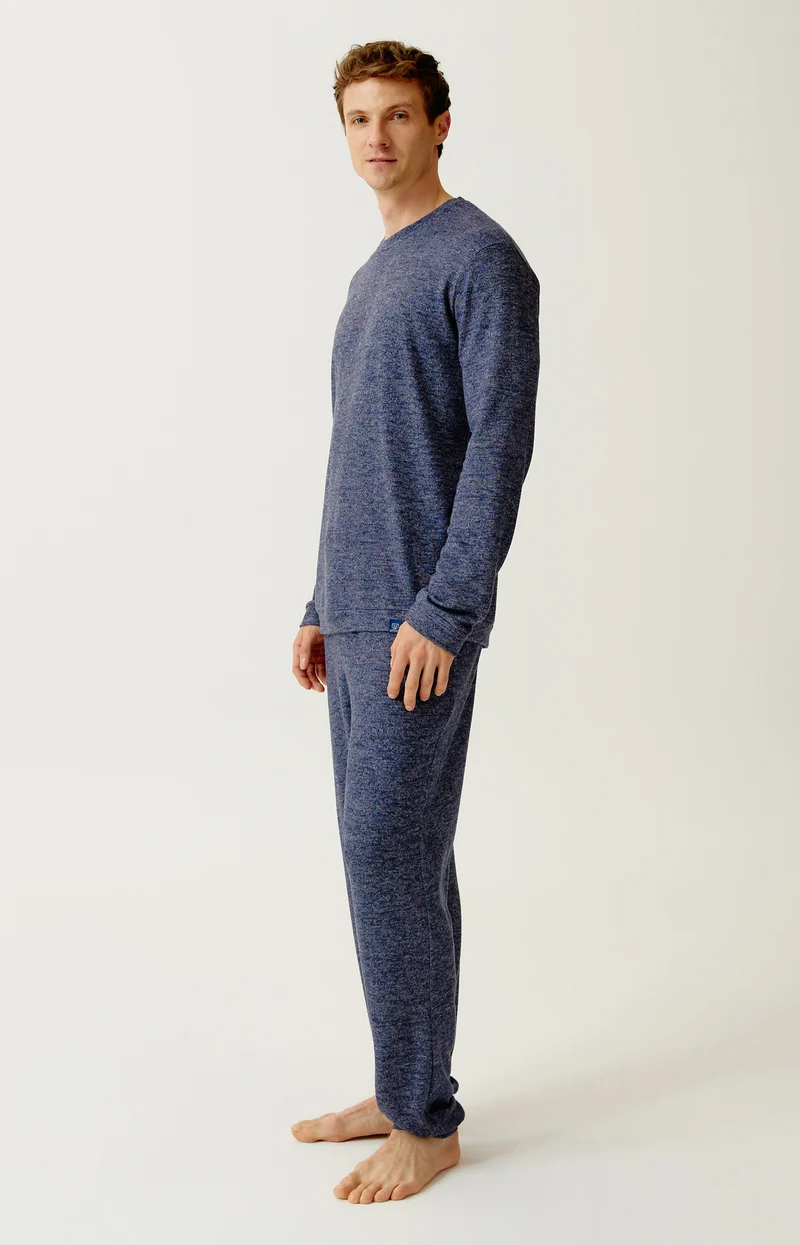 Pyjama en coton molletonné - Minuit