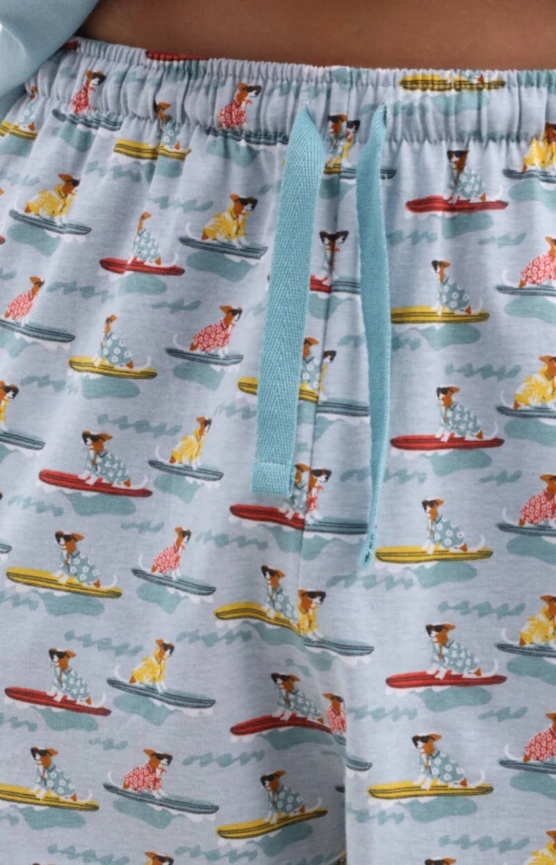 Pyjashort en jersey de coton léger - Canifornia