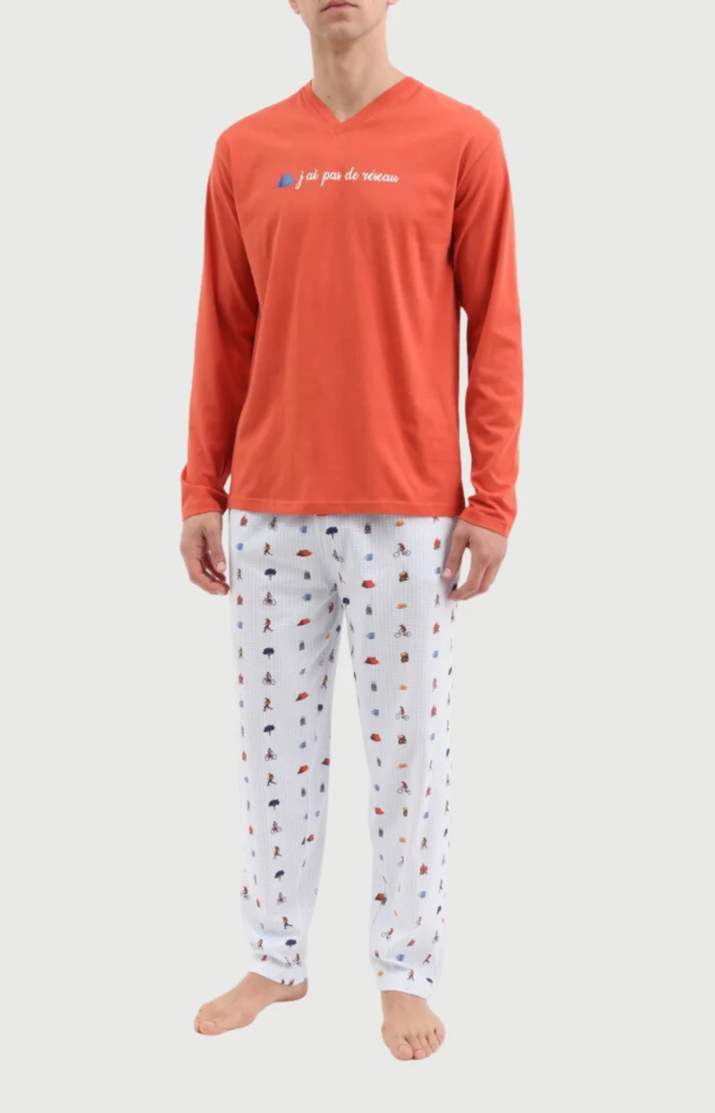 Pyjama en jersey de coton - Camping