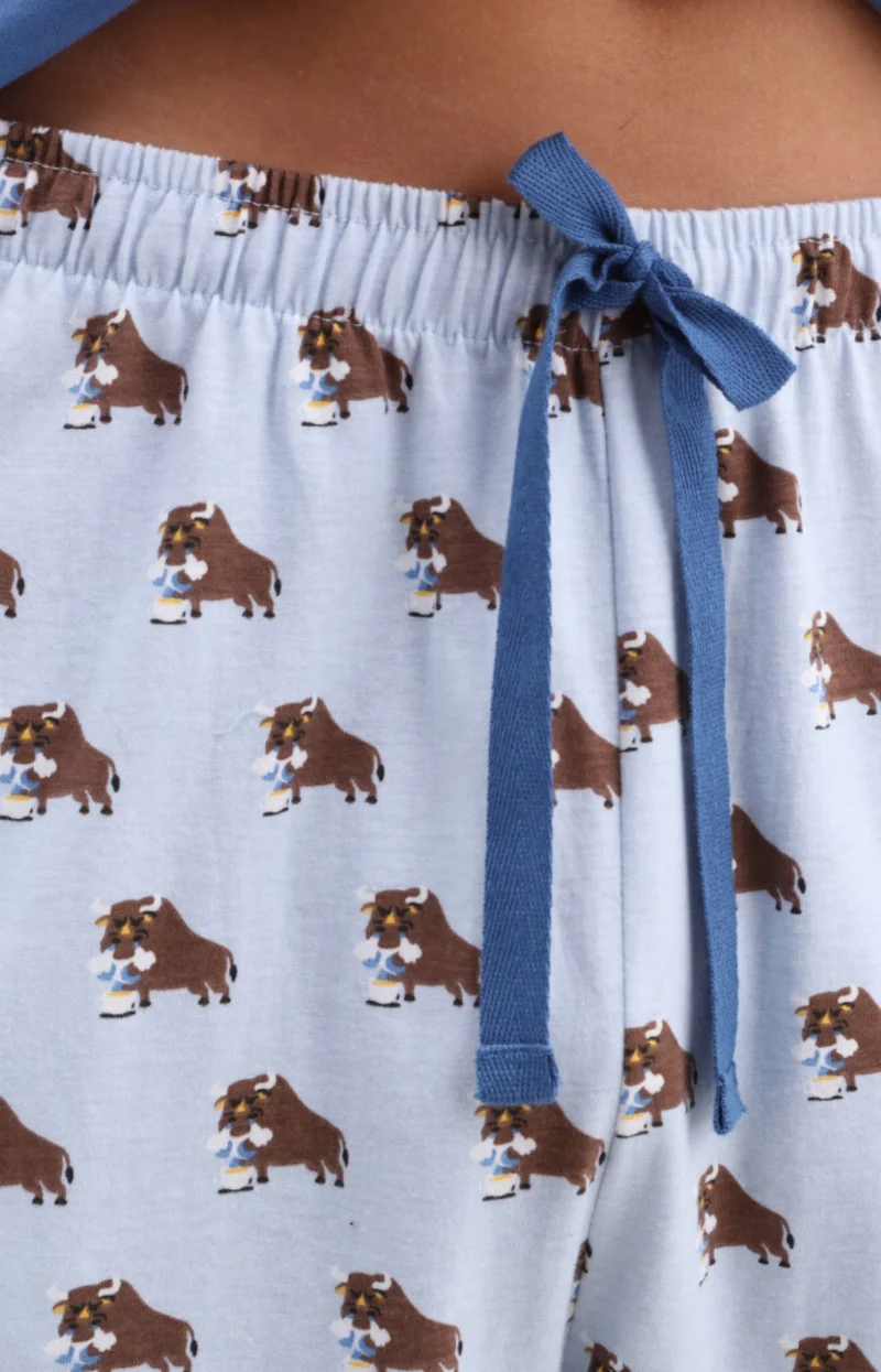 Pyjashort en jersey de coton léger - Café Olé