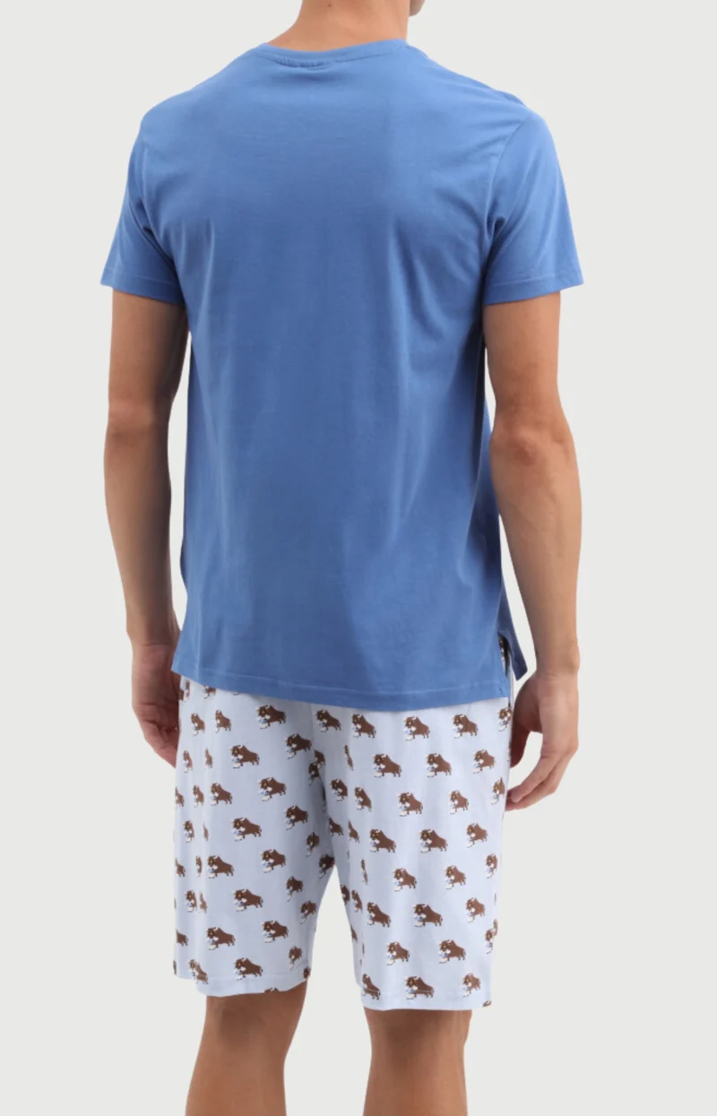 Pyjashort en jersey de coton léger - Café Olé