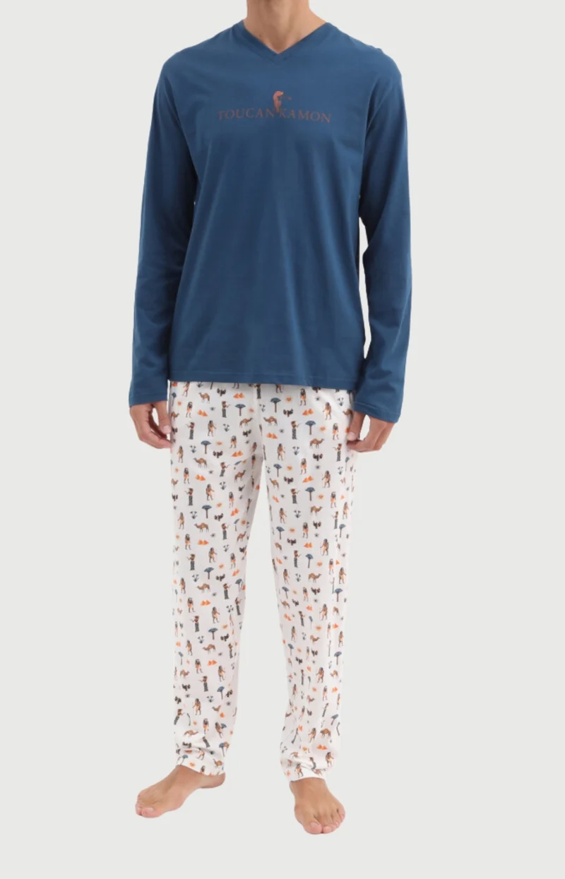 Pyjama en jersey de coton - Toucankamon