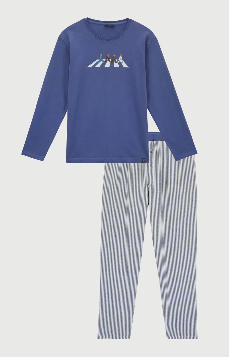 Pyjama en jersey épais et flanelle de coton - A'Bear Road