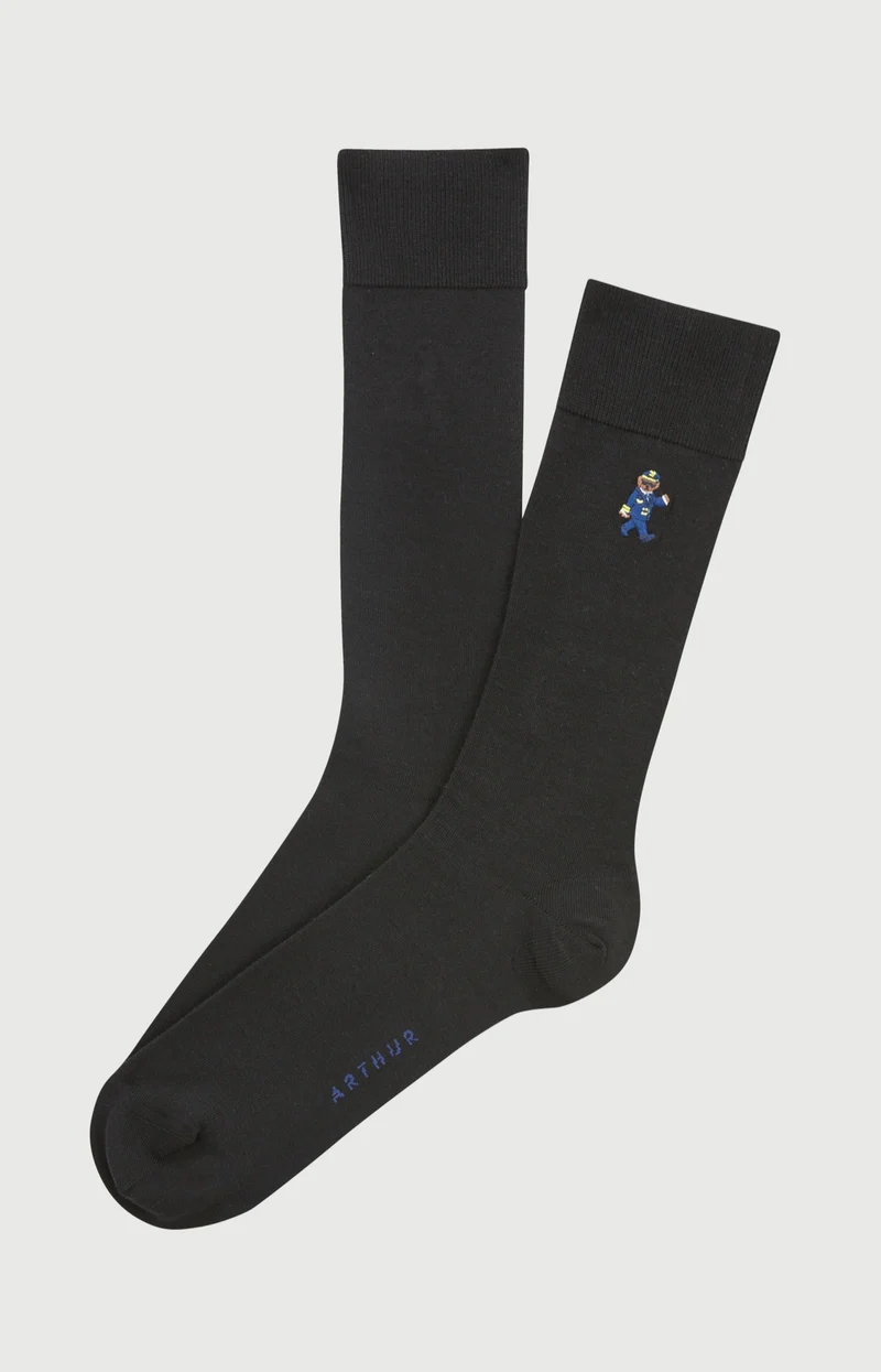 Chaussettes brodées en coton - Pilote de lit