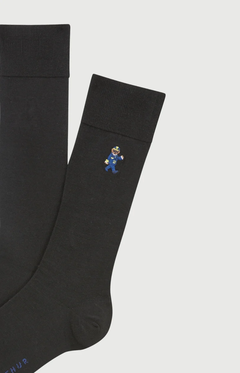 Chaussettes brodées en coton - Pilote de lit