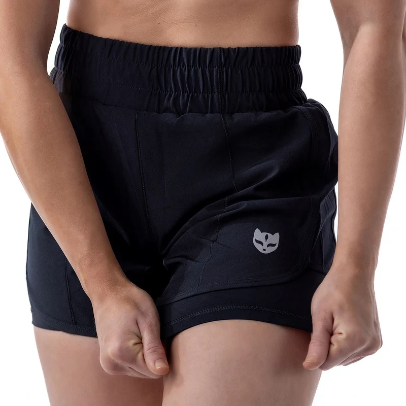 GAIDAMA WOMEN'S PREMIUM JIU JITSU BOARD SHORTS (BLACK)