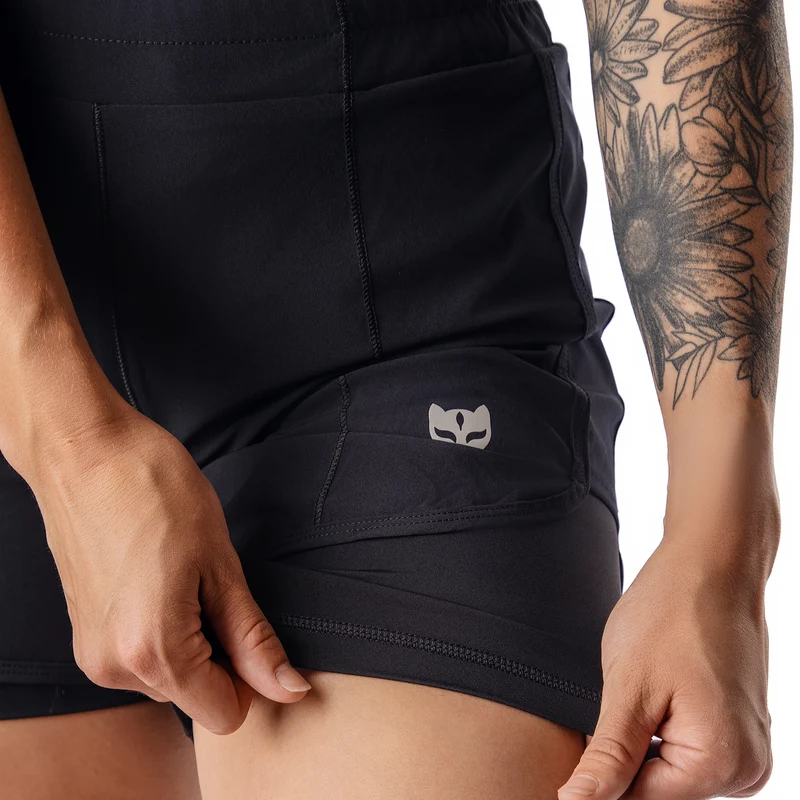 GAIDAMA WOMEN'S PREMIUM JIU JITSU BOARD SHORTS (BLACK)