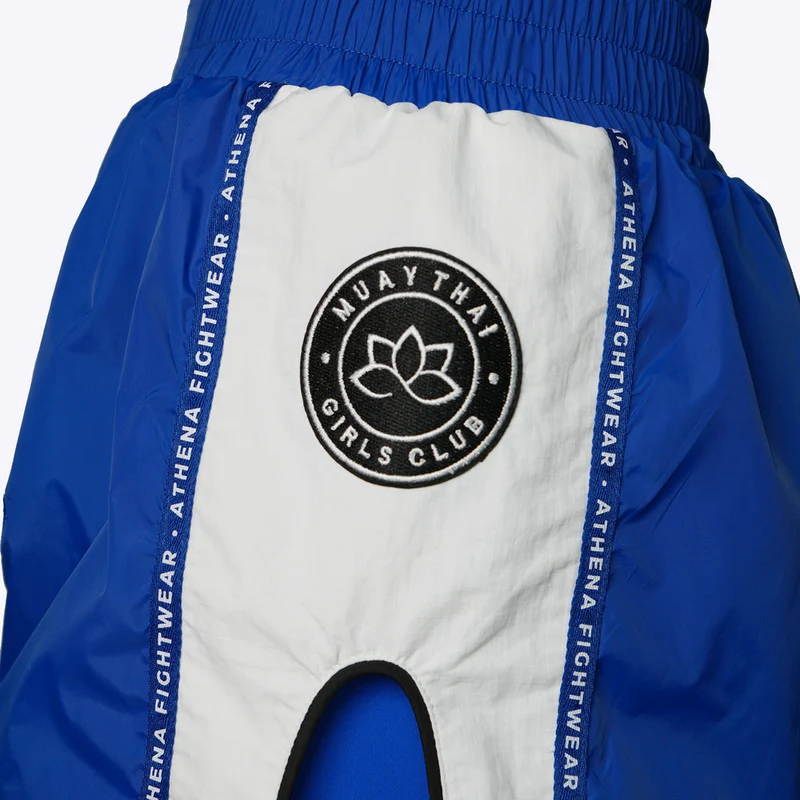 ATHENA FIGHTWEAR ALKE MUAY THAI SHORTS (BLUE)