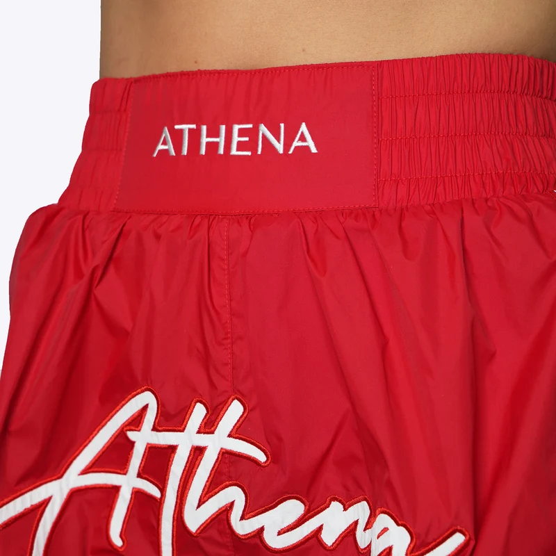 ATHENA FIGHTWEAR ALKE MUAY THAI SHORTS (RED)