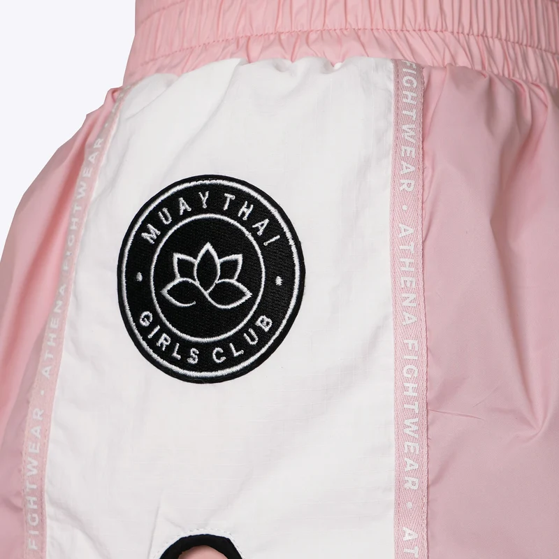 ATHENA FIGHTWEAR ALKE MUAY THAI SHORTS (LIGHT PINK)