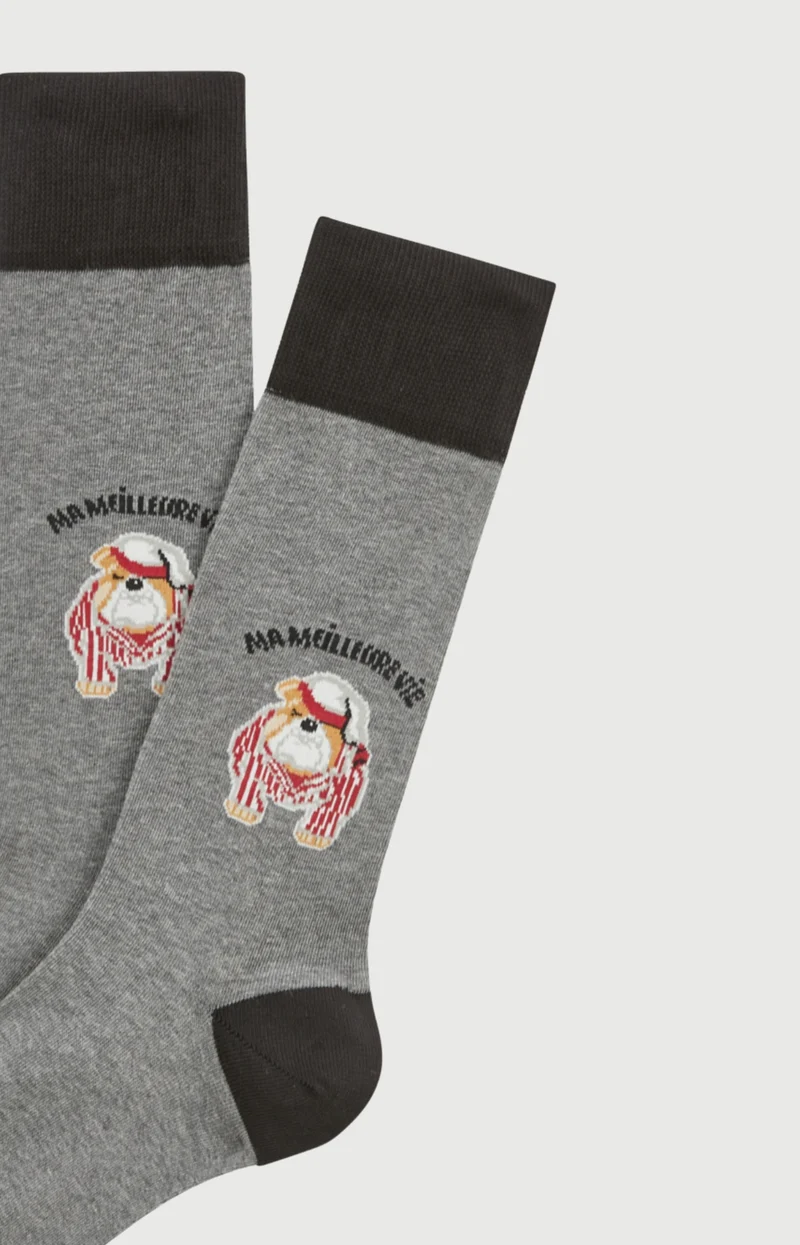 Chaussettes en coton - Ma meilleure vie Gris
