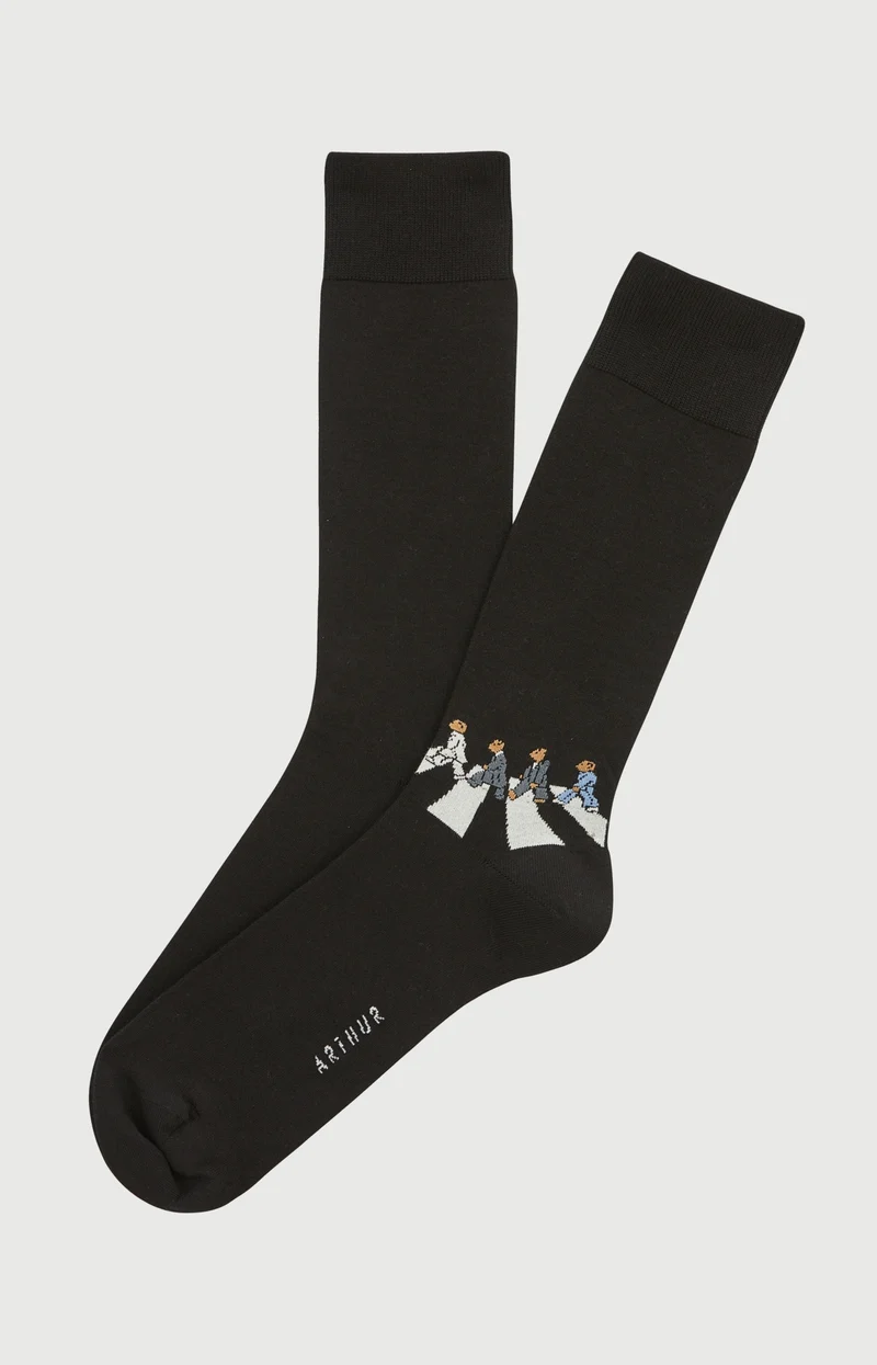 Chaussettes en coton - A'Bear road Noir