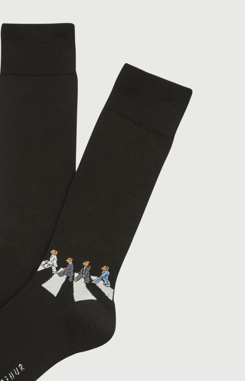 Chaussettes en coton - A'Bear road Noir