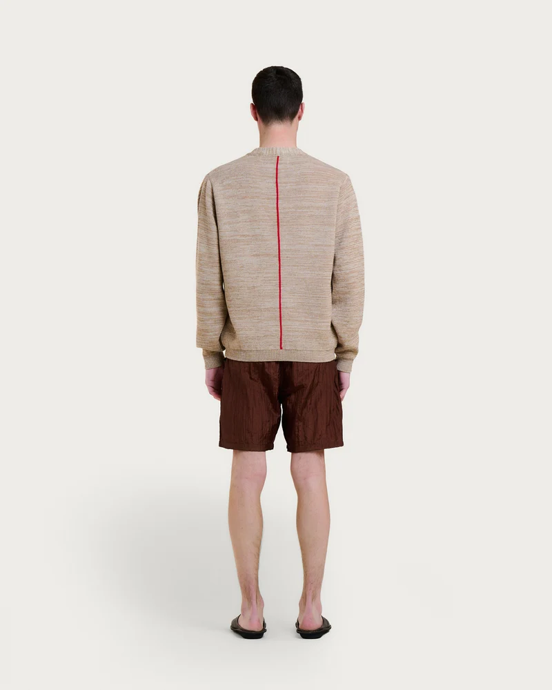 CARDIGAN MANOLO MERINO BEIGE MELANGE