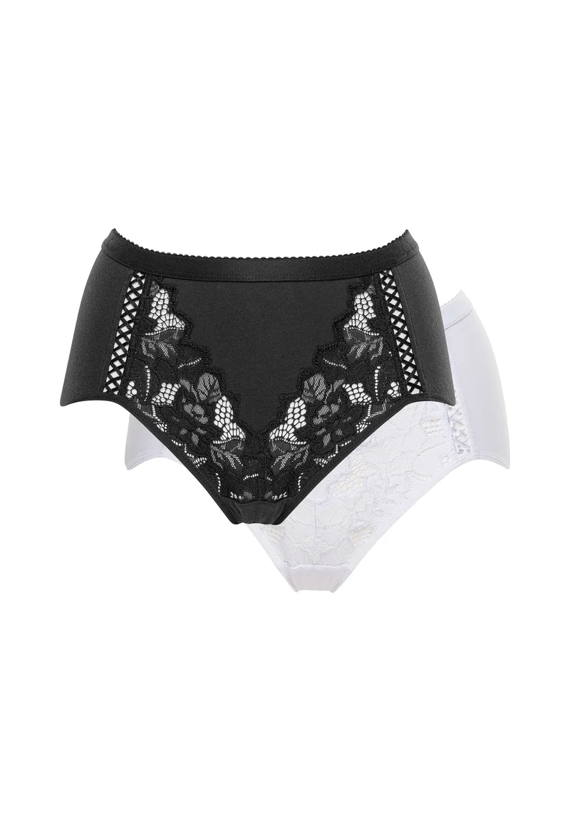 Lot de 2 culottes Coton d'Arum Noir et Blanc
