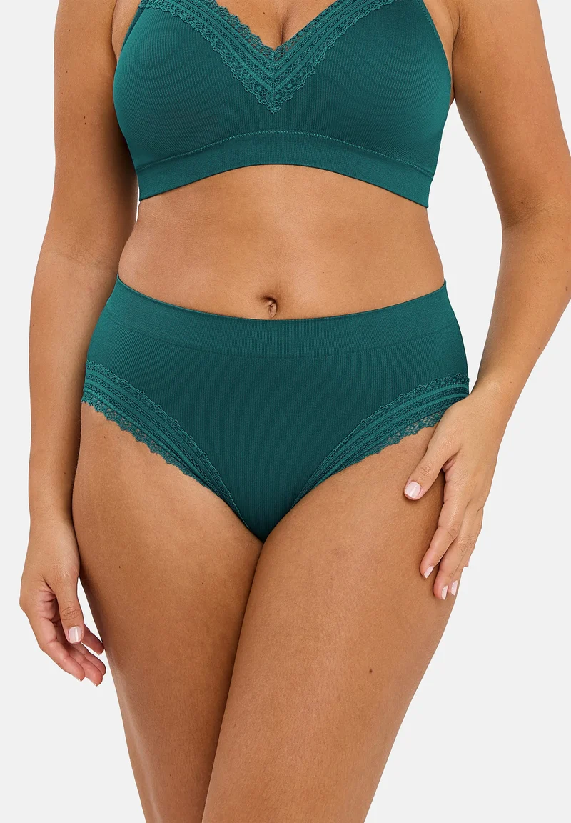 Lot de 2 slips Agathe Vert Emeraude et Rose Nordique