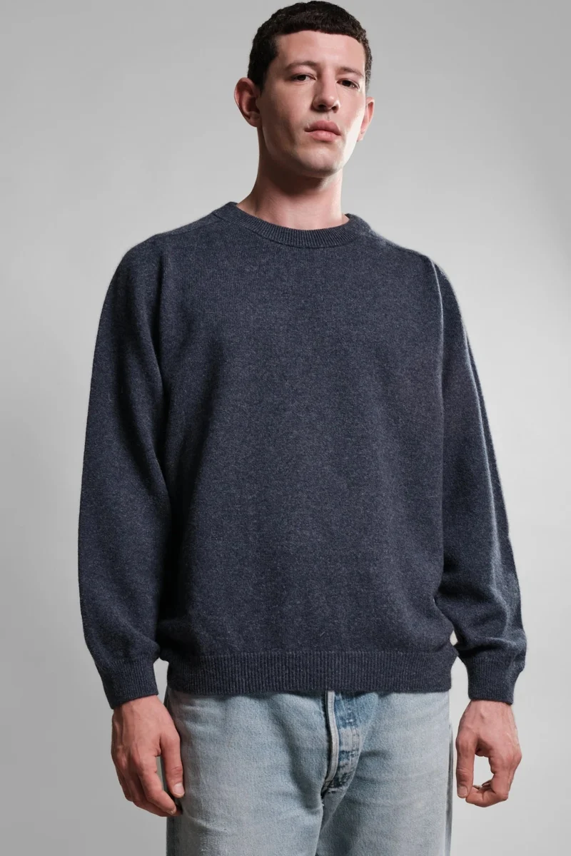 Nitto Knitwear PULL COL ROND ARMEN NAVY MIX