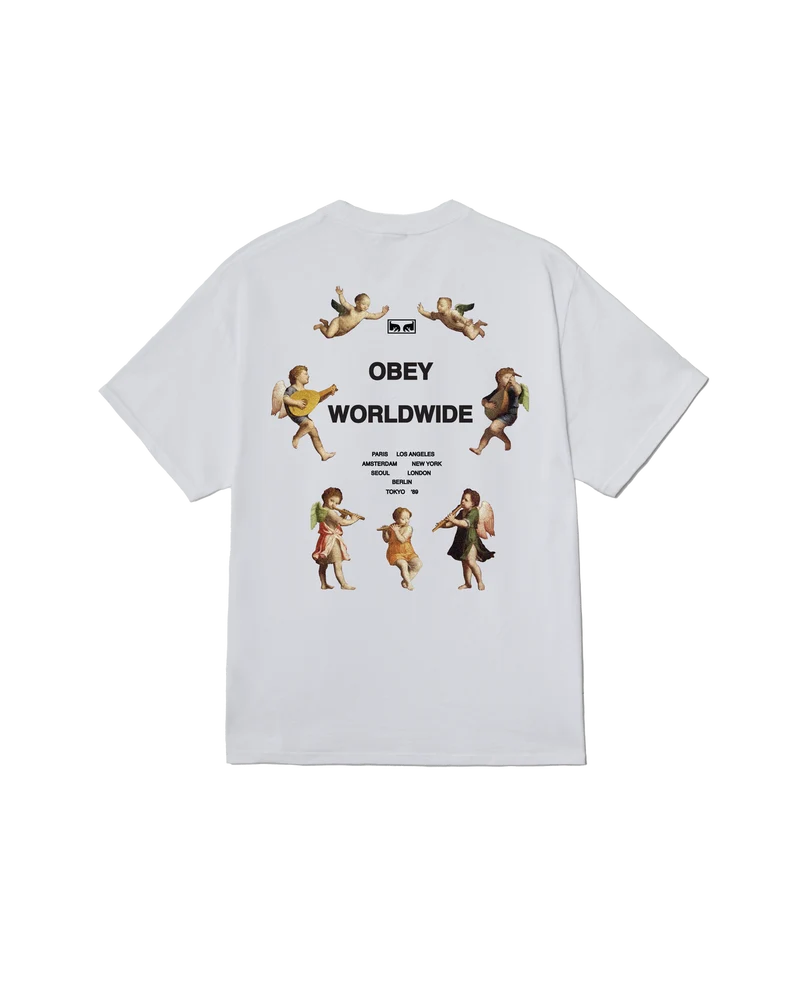 OBEY ANGELS ABOVE CLASSIC T-SHIRT WHITE