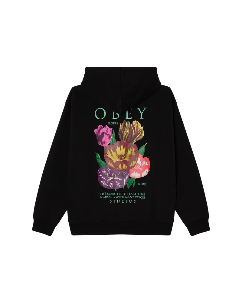 OBEY FLORES ROBUS PULLOVER BLACK