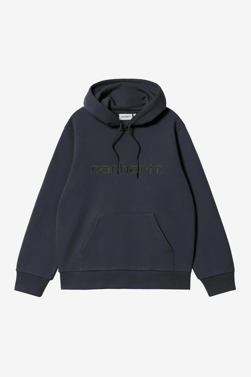 Carhartt Wip HOODED CARHARTT SWEAT Dark Navy / Dark Scarab