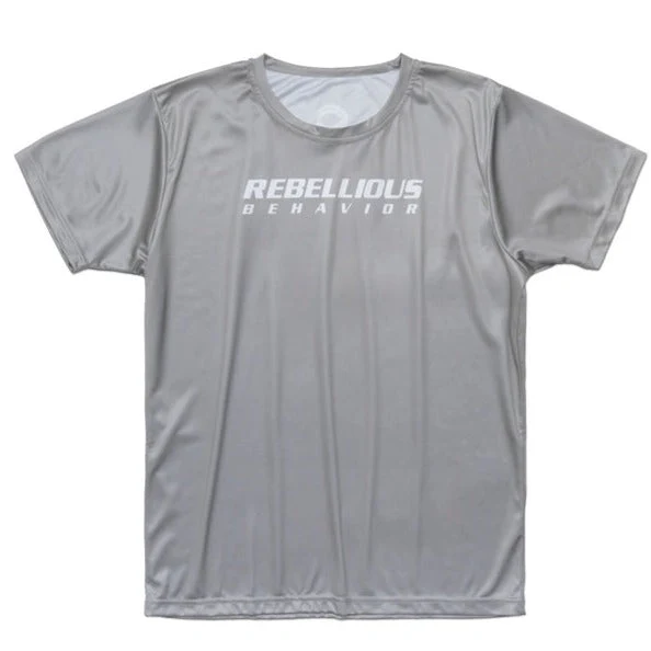 REBELLIOUS BEHAVIOR RBLS SPCS LOGO DRY FIT S/S TEE (SILVER)