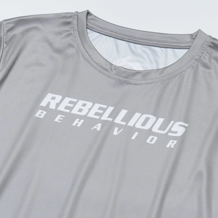 REBELLIOUS BEHAVIOR RBLS SPCS LOGO DRY FIT S/S TEE (SILVER)