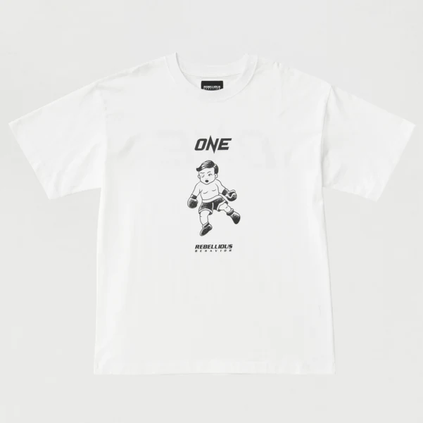REBELLIOUS BEHAVIOR ONE x RBLS TEE (WHITE)