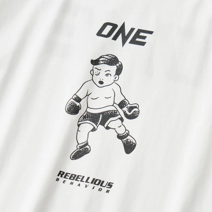 REBELLIOUS BEHAVIOR ONE x RBLS TEE (WHITE)