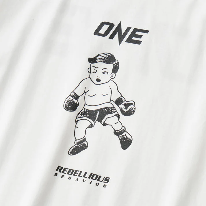 REBELLIOUS BEHAVIOR ONE x RBLS TEE (WHITE)