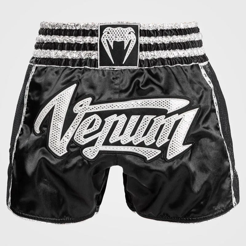 VENUM ABSOLUTE 2.0 MUAY THAI SHORTS (BLACK / SILVER)