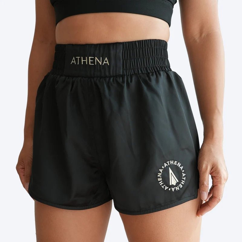 ATHENA FIGHTWEAR ENYO MUAY THAI SHORTS (BLACK)
