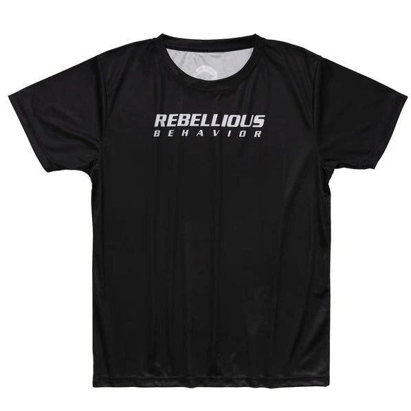 REBELLIOUS BEHAVIOR RBLS SPCS LOGO DRY FIT S/S TEE (BLACK)